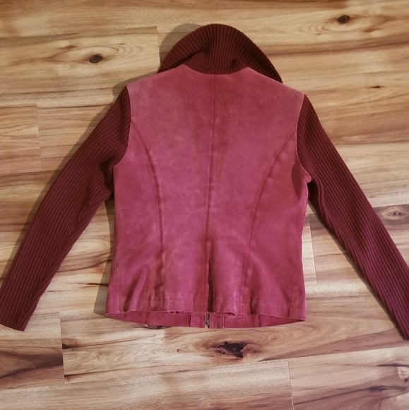 Red Blend Leather Jacket - Picture 2 of 3